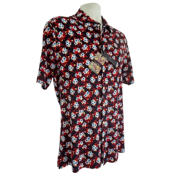NWT - Hart Schaffner Marx Key West Collection Floral Button-Up Shirt - Size - L - Picture 3 of 12